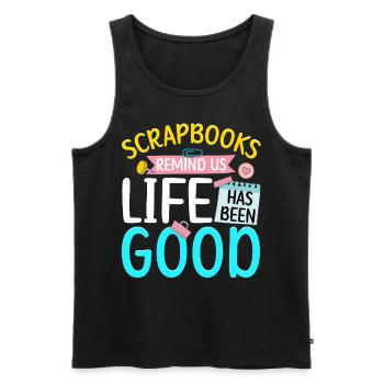 Scrapbooking Scrapbooker - Männer Premium Bio Tank Top - Schwarz - Vorne - AI Model Male 178 light (178cm)