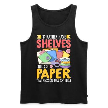 Scrapbooking Scrapbooker - Männer Premium Bio Tank Top - Schwarz - Vorne - AI Model Male 178 light (178cm)