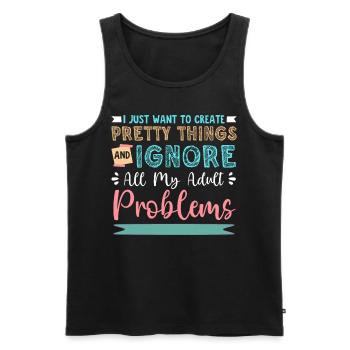 Scrapbooking Scrapbooker - Men's Premium Organic Tank Top - black - Front - AI Model Male 178 light (178cm)