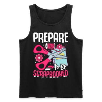 Scrapbooking Scrapbooker - Männer Premium Bio Tank Top - Schwarz - Vorne - AI Model Male 178 light (178cm)
