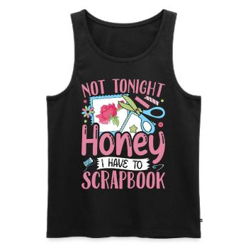 Scrapbooking Scrapbooker - Männer Premium Bio Tank Top - Schwarz - Vorne - Michal (187cm)