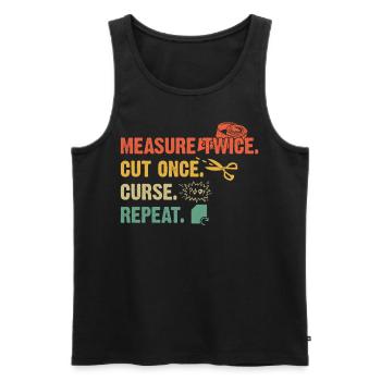 Scrapbooking Scrapbooker - Men's Premium Organic Tank Top - black - Front - Michal (187cm)