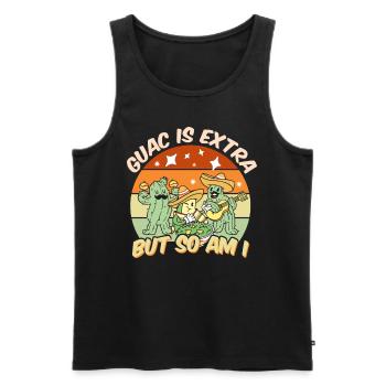 Avocado Guacamole Mexican Mexico Latino - Men's Premium Organic Tank Top - black - Front - Michal (187cm)