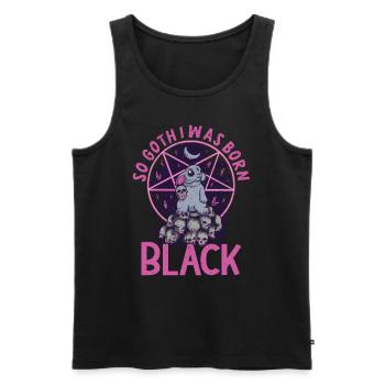 Satan Beelzebub Devil Gothic Pentagram Mystical - Men's Premium Organic Tank Top - black - Front - Michal (187cm)