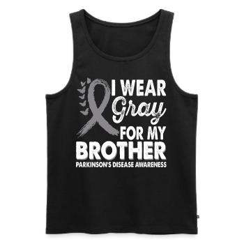 Wear gray for the month of awareness for - Men's Premium Organic Tank Top - black - Front - Michal (187cm)