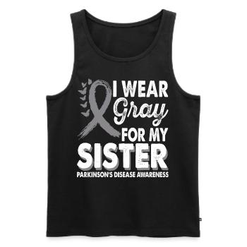 Wear gray for the month of awareness for - Men's Premium Organic Tank Top - black - Front - Michal (187cm)