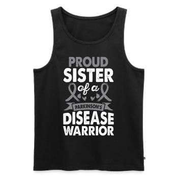 Schwester Der Parkinson-krankheit Kriegerin - Männer Premium Bio Tank Top - Schwarz - Vorne - Michal (187cm)