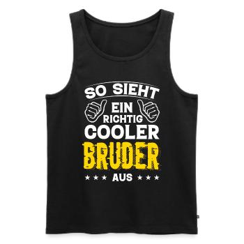 Bruder Bruder Geburtstag Bruder Sprüche Bester - Männer Premium Bio Tank Top - Schwarz - Vorne - AI Model Male 178 light (178cm)
