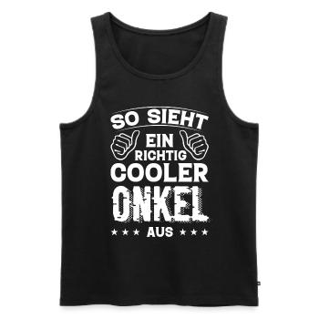 Onkel Onkel Geburtstag Onkel Sprüche Bester Onkel - Männer Premium Bio Tank Top - Schwarz - Vorne - AI Model Male 178 light (178cm)