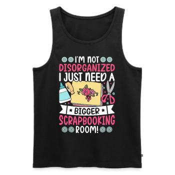 Scrapbooker - Männer Premium Bio Tank Top - Schwarz - Vorne - Michal (187cm)