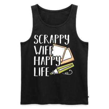 Scrapbooking Scrapbooker - Männer Premium Bio Tank Top - Schwarz - Vorne - AI Model Male 178 light (178cm)