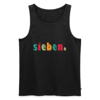 7. Kindergeburtstag 7 Jahre Geschenk - Männer Premium Bio Tank Top - Schwarz - Vorne - Michal (187cm)