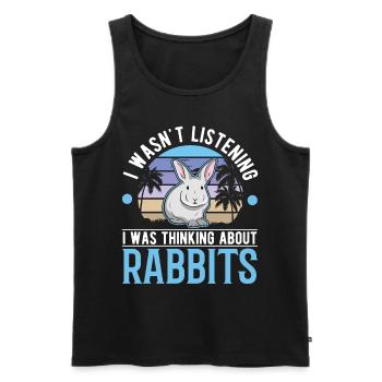 Rabbit Bunny Rabbit Rabbit - Men's Premium Organic Tank Top - black - Front - AI Model Male 178 light (178cm)