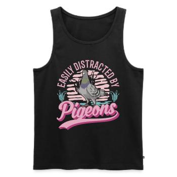 Taube Taubenzüchter Stadttaube Brieftaube - Männer Premium Bio Tank Top - Schwarz - Vorne - Michal (187cm)