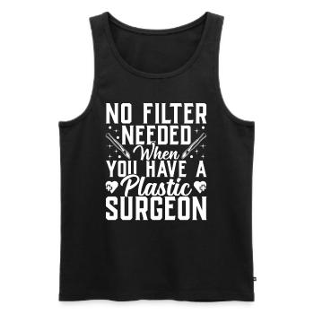 Plastic surgeon No filter required - Men's Premium Organic Tank Top - black - Front - Michal (187cm)