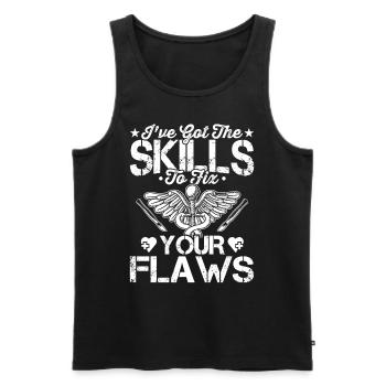 Plastic Surgeon Fix Your Mistakes - Men's Premium Organic Tank Top - black - Front - Michal (187cm)