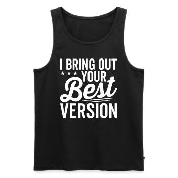 Plastic surgeon brings the best version of the - Men's Premium Organic Tank Top - black - Front - Michal (187cm)