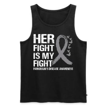 Parkinson's Awareness Month - Men's Premium Organic Tank Top - black - Front - AI Model Male 178 light (178cm)