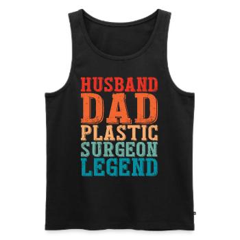Husband Father Plastic Surgeon Surgical - Men's Premium Organic Tank Top - black - Front - Michal (187cm)