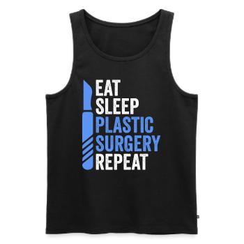 Food Sleep Plastic Surgery Surgical - Men's Premium Organic Tank Top - black - Front - AI Model Male 178 light (178cm)
