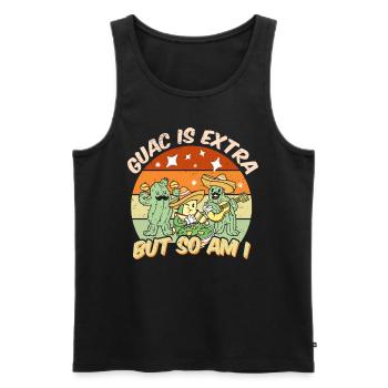 Avocado Guacamole Mexican Mexico Latino - Men's Premium Organic Tank Top - black - Front - Michal (187cm)
