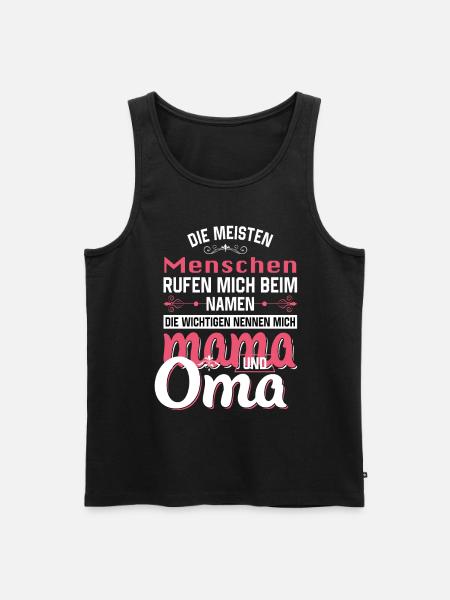 Mama und Oma - Männer Premium Bio Tank Top - Schwarz