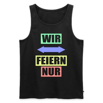 Junggesellenabschied Poltern Polterabend JGA - Männer Premium Bio Tank Top - Schwarz - Vorne - Michal (187cm)