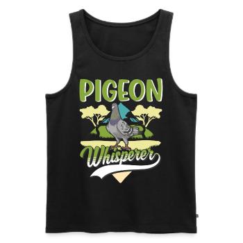 Tauben Flüsterer Stadttaube Taubenzüchter - Männer Premium Bio Tank Top - Schwarz - Vorne - Michal (187cm)