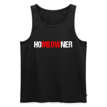 Hausbesitzer Homeowner - Männer Premium Bio Tank Top - Schwarz - Vorne - Michal (187cm)