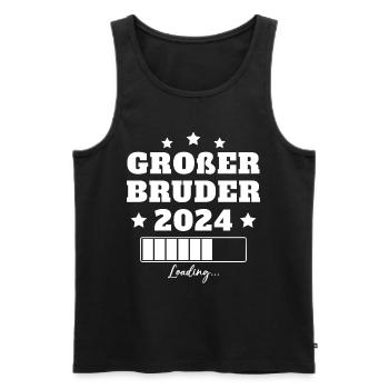 Großer Bruder 2024 Geschenkidee - Männer Premium Bio Tank Top - Schwarz - Vorne - AI Model Male 178 light (178cm)
