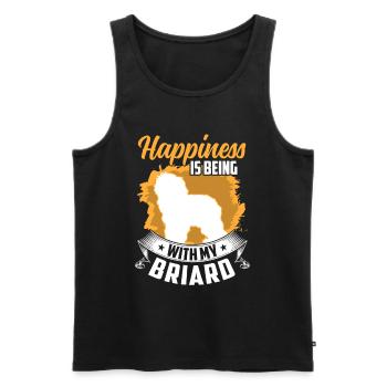Briard macht mich glücklich Berger de Brie - Männer Premium Bio Tank Top - Schwarz - Vorne - AI Model Male 178 light (178cm)