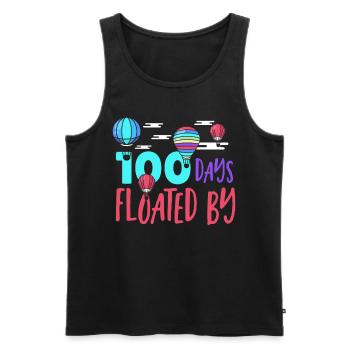 100 Days Floated By 100 Days of School 100th Day - Men's Premium Organic Tank Top - black - Front - AI Model Male 178 light (178cm)