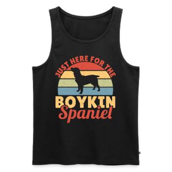 Just Here For The Boykin Spaniel Boykin Spaniel - Men's Premium Organic Tank Top - black - Front - AI Model Male 178 light (178cm)