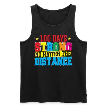100 Tage stark 100 Tage Schule 100 Tage Schule - Männer Premium Bio Tank Top - Schwarz - Vorne - AI Model Male 178 light (178cm)