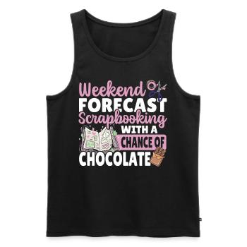 Prévisions de week-end Scrapbooking avec une chance de - Débardeur bio Premium Homme - noir - Devant - Michal (187cm)