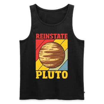 Reinstate Pluto Astronomy Constellation Astronomer - Men's Premium Organic Tank Top - black - Front - Michal (187cm)