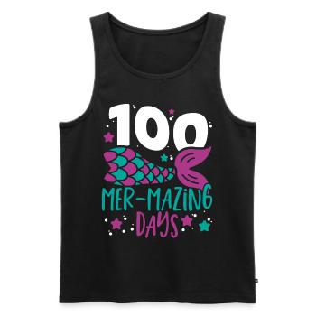 100 Mer-Mazing Days 100 Days of School 100th Day - Men's Premium Organic Tank Top - black - Front - AI Model Male 178 light (178cm)