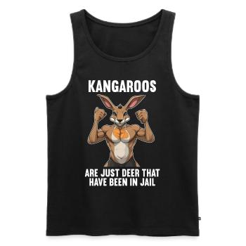 Kangaroo Kangaroos Kängurus lustiges Känguru - Männer Premium Bio Tank Top - Schwarz - Vorne - Michal (187cm)