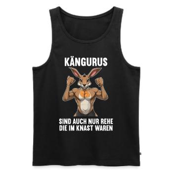 Kangaroo Kangaroos Kängurus lustiges Känguru - Männer Premium Bio Tank Top - Schwarz - Vorne - Michal (187cm)