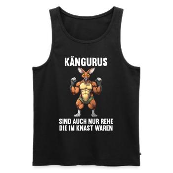 Kangaroo Kangaroos Kängurus lustiges Känguru - Männer Premium Bio Tank Top - Schwarz - Vorne - Michal (187cm)