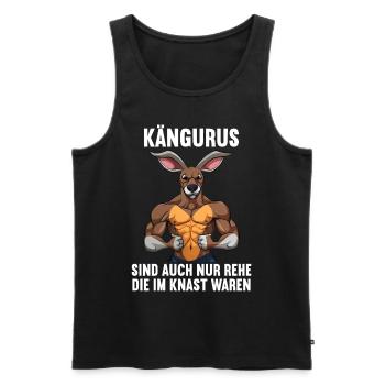Kangaroo Kangaroos Kängurus lustiges Känguru - Männer Premium Bio Tank Top - Schwarz - Vorne - Michal (187cm)