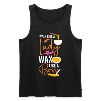 Cute Esthetician Skincare - Männer Premium Bio Tank Top - Schwarz - Vorne - Michal (187cm)