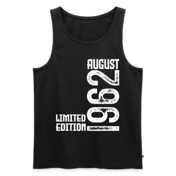 Gift August 1962. Birthday August 1962. August - Men's Premium Organic Tank Top - black - Front - Michal (187cm)