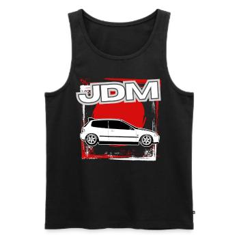 Jdm / Tuning / Turbolader / Felgen / Chiptuning - Männer Premium Bio Tank Top - Schwarz - Vorne - Michal (187cm)