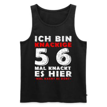 56. Geburtstag Juli Jahrgang 56 Vintage - Männer Premium Bio Tank Top - Schwarz - Vorne - AI Model Male 178 light (178cm)