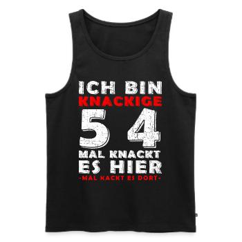 Legende 54 Jahre 54. Geburtstag Männer Frauen - Männer Premium Bio Tank Top - Schwarz - Vorne - Michal (187cm)