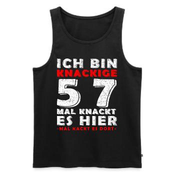 1966 Juli Limited Edition 57. Geburtstag Outfit - Männer Premium Bio Tank Top - Schwarz - Vorne - Michal (187cm)