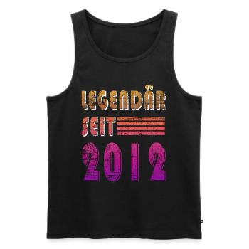 Original 2012 Jahrgang Vintage Geburtstag 2012 - Männer Premium Bio Tank Top - Schwarz - Vorne - Michal (187cm)