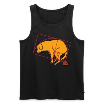 Fibonacci Golden Ratio Dog Memes - Men's Premium Organic Tank Top - black - Front - AI Model Male 178 light (178cm)