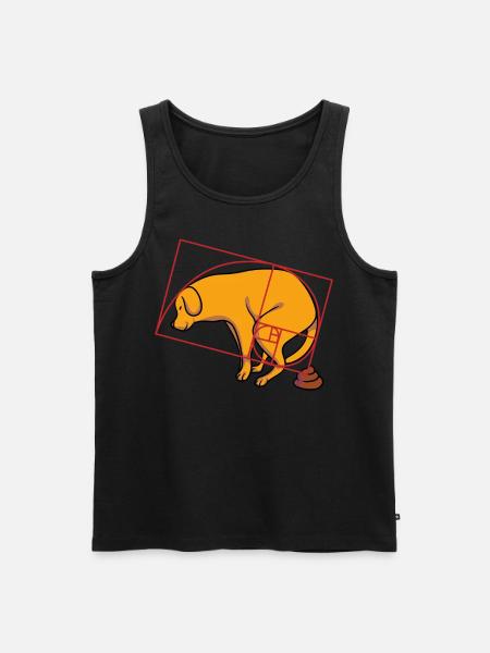 Fibonacci Golden Ratio Dog Memes - Men's Premium Organic Tank Top - black